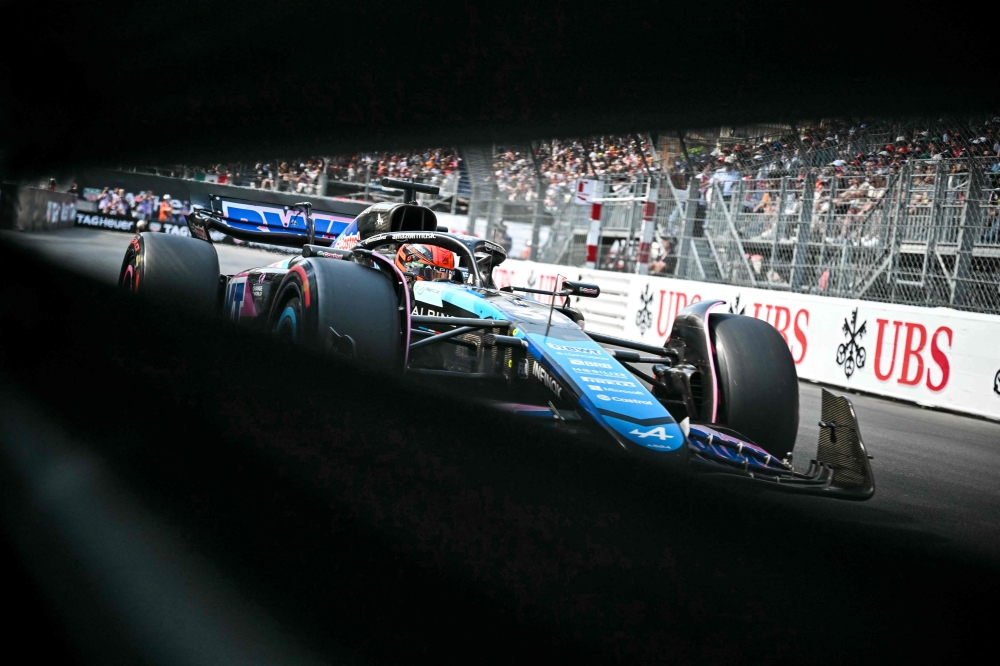 Alpine's French driver Esteban Ocon competes during the qualifying session of the Formula One Monaco Grand Prix on May 25 2024 at the Circuit de Monaco, on the eve of the race. (Photo by ANDREJ ISAKOVIC / AFP)