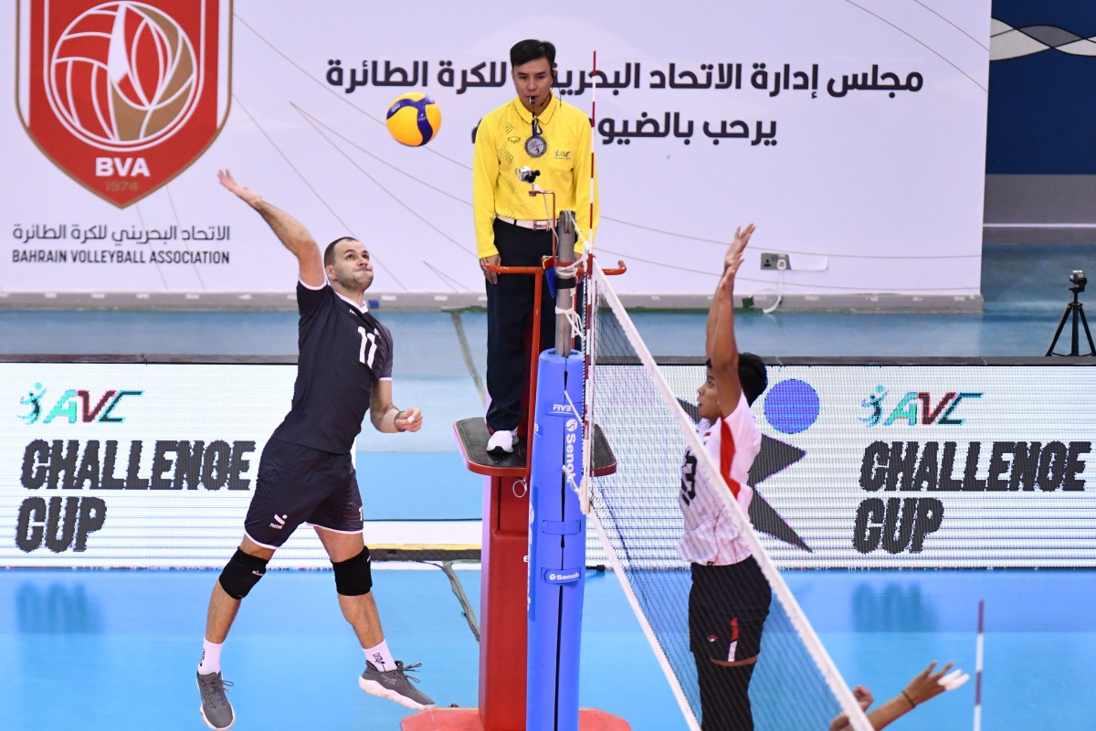 A Qatar player prepares to score during yesterday's match.