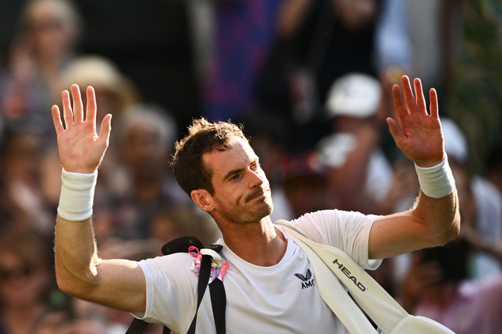 (Files) Britain's Andy Murray on the fifth day of the 2023 Wimbledon Championships at The All England Tennis Club in Wimbledon, southwest London, on July 7, 2023. (Photo by Sebastien Bozon / AFP)