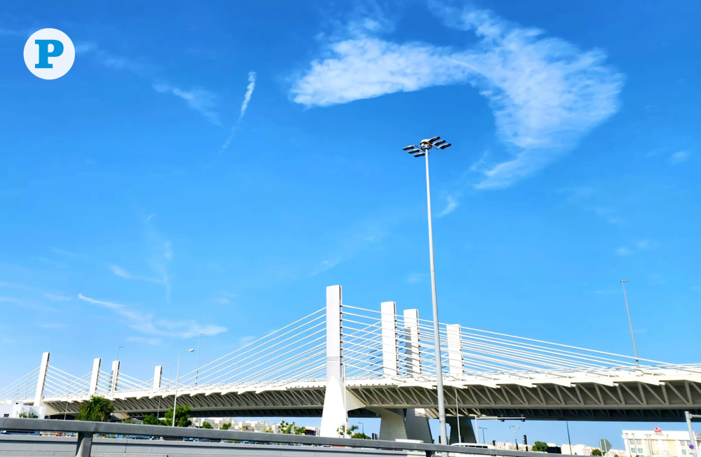 A cloud formation over Sabah Al Ahmad Corridor on a very hot day. Picture by Marivie Alabanza / The Peninsula