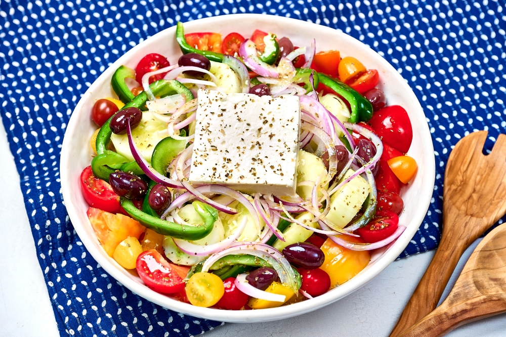 Classic Greek Salad. (Photo by Peggy Cormary for The Washington Post)