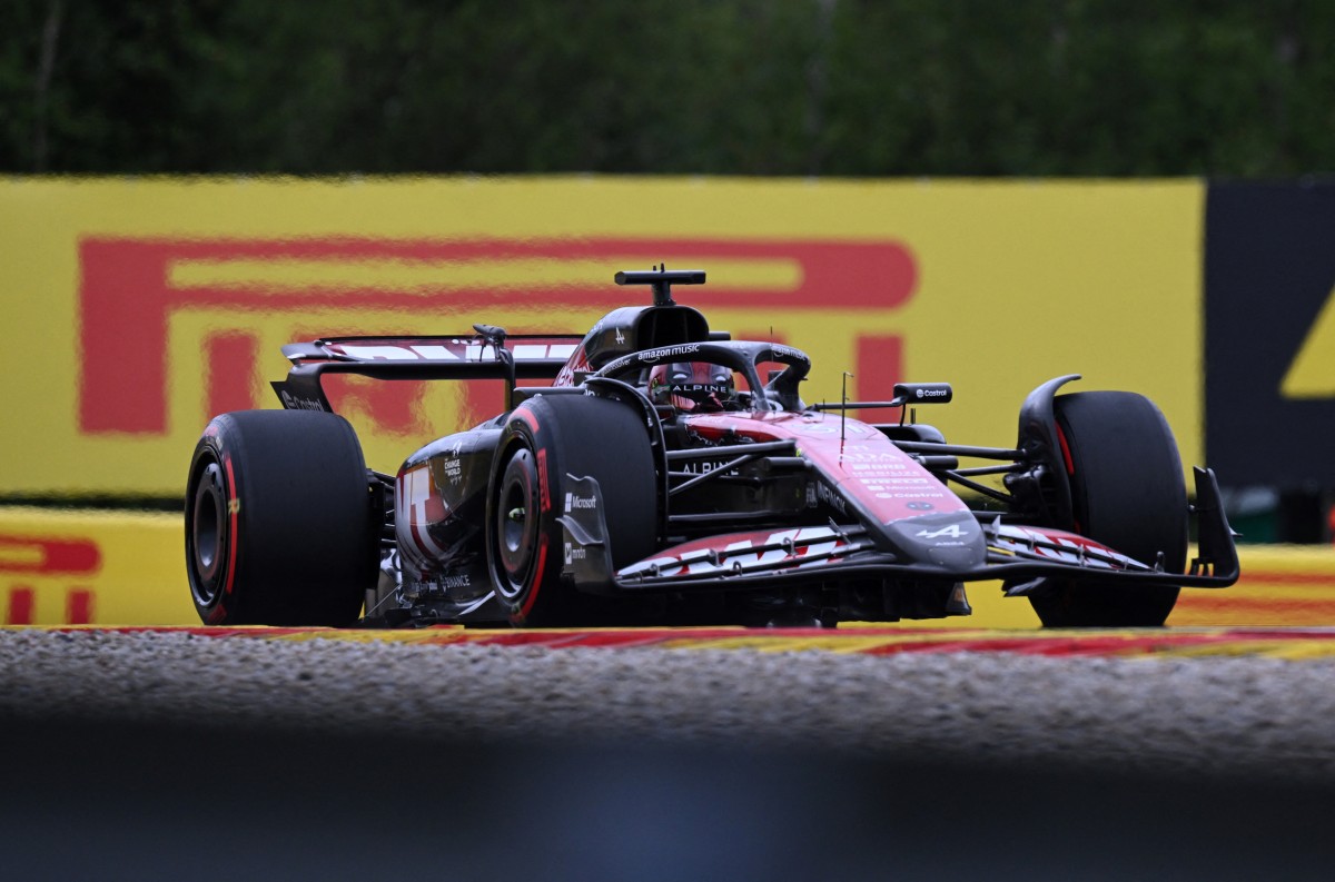 Alpine's French F1 driver Esteban Ocon drives during a practice session ahead of the Formula One Belgian Grand Prix at the Spa-Francorchamps circuit in Spa on July 26, 2024 (Photo by JOHN THYS / AFP)
