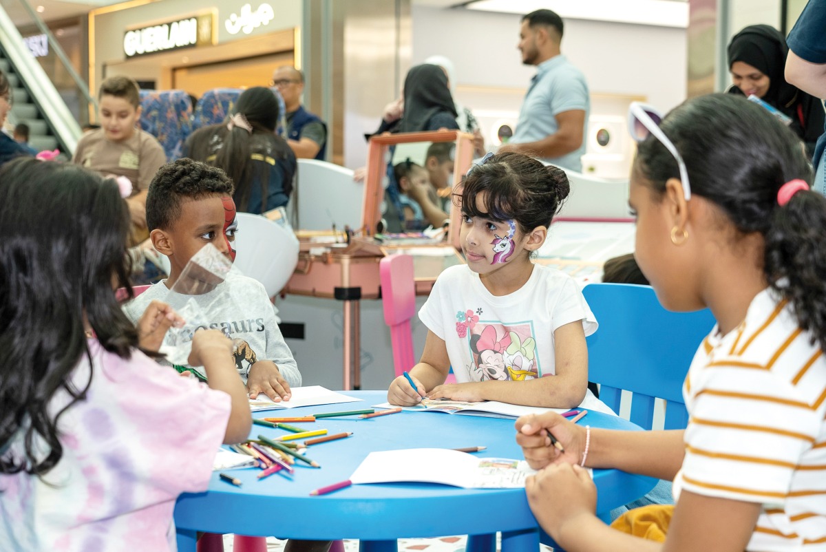 Children during a back-to-school campaign at Doha Festival City.