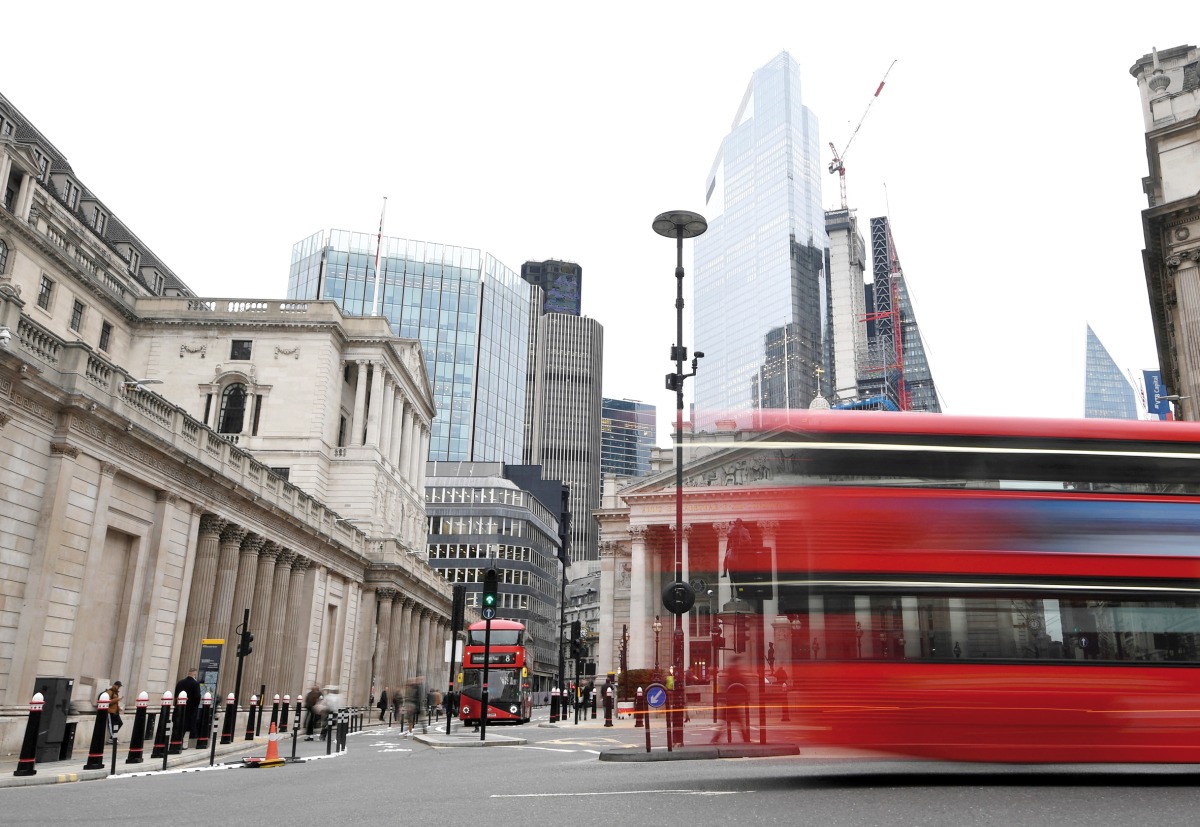 A file photo of the Bank of England (BoE) building in London, Britain.