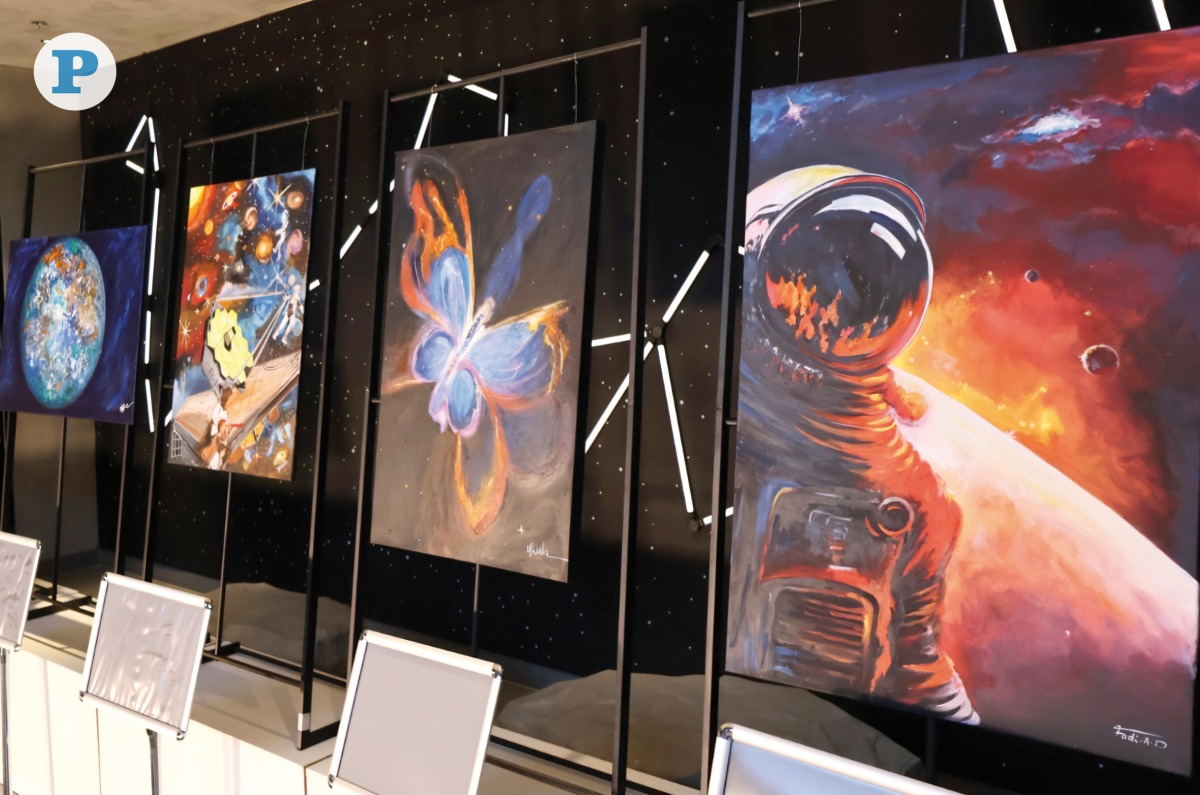 The Cosmic Canvas-Space Art Exhibition at the Al Thuraya Planetarium in Katara features artworks and photographs that capture the wonders of space.