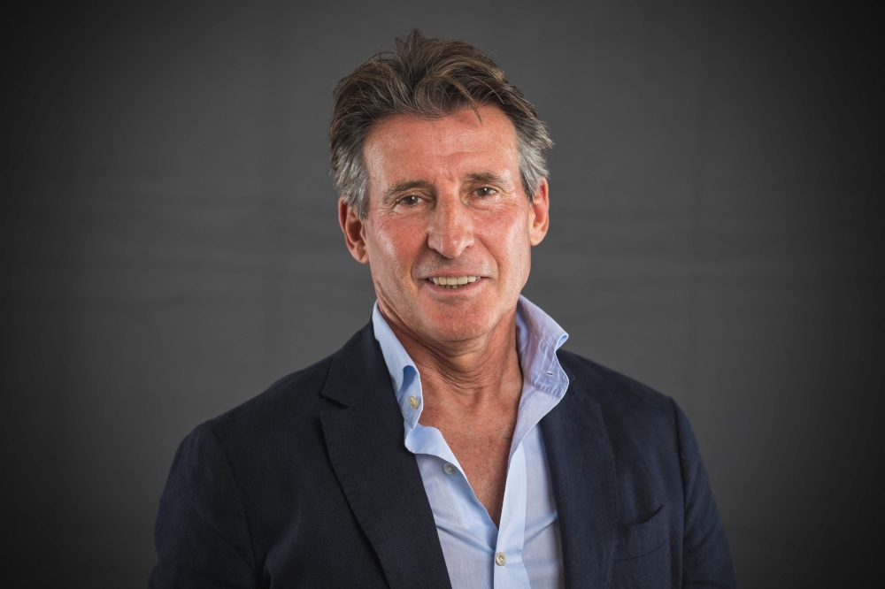 World Athletics President Sebastian Coe poses for portraits during a studio photo session on the sidelines of the World Athletics Championships at the National Athletics Centre in Budapest on August 25, 2023. Photo by ANDREJ ISAKOVIC / AFP