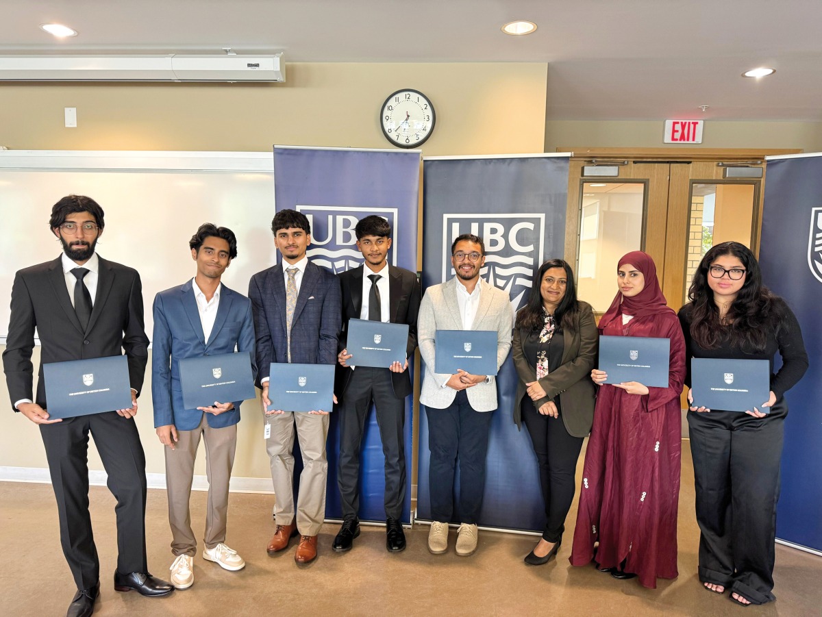 UDST students who participated in the Okanagan Global Summer Program at UBC.