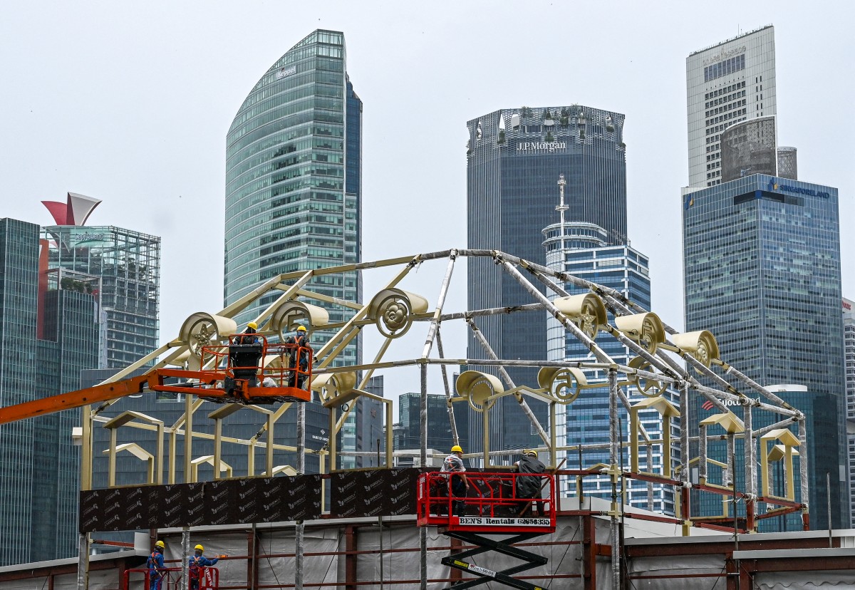 View of Singapore's financial district. File photo.