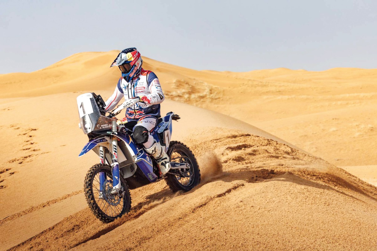 Mohammed Al Balooshi in action at last weekend’s Qassim Rally Toyota.