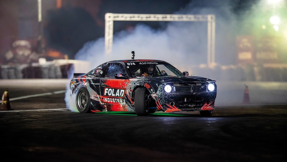 A file photo of action during the first round of the Qatar Drift Championship.