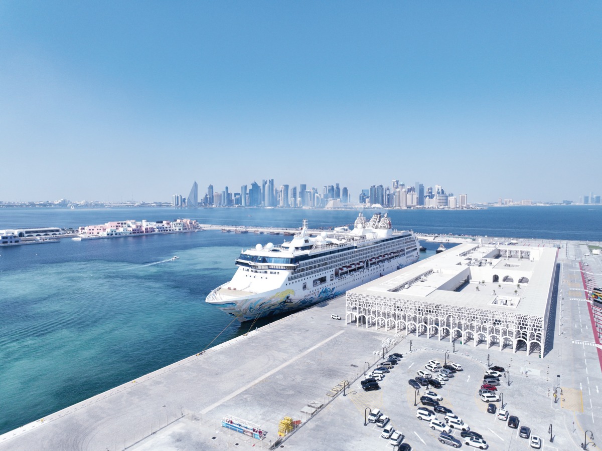 Resorts World One cruise ship arrives at the Old Doha Port marking  start of the 2024/2025 season.