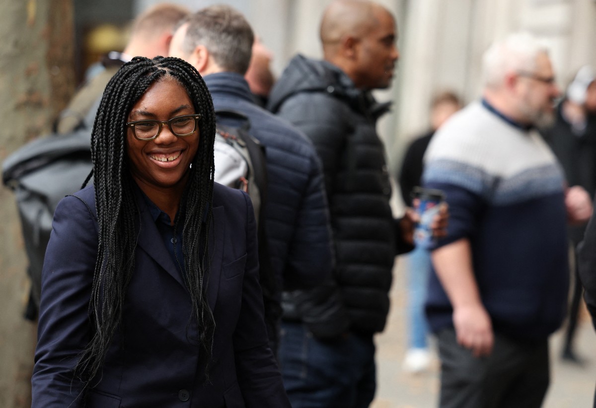 Britain's main opposition Conservative Party leader Kemi Badenoch, arrives to give evidence to the Post Office Horizon IT Inquiry in central London on November 11, 2024. Photo by Adrian Dennis / AFP.