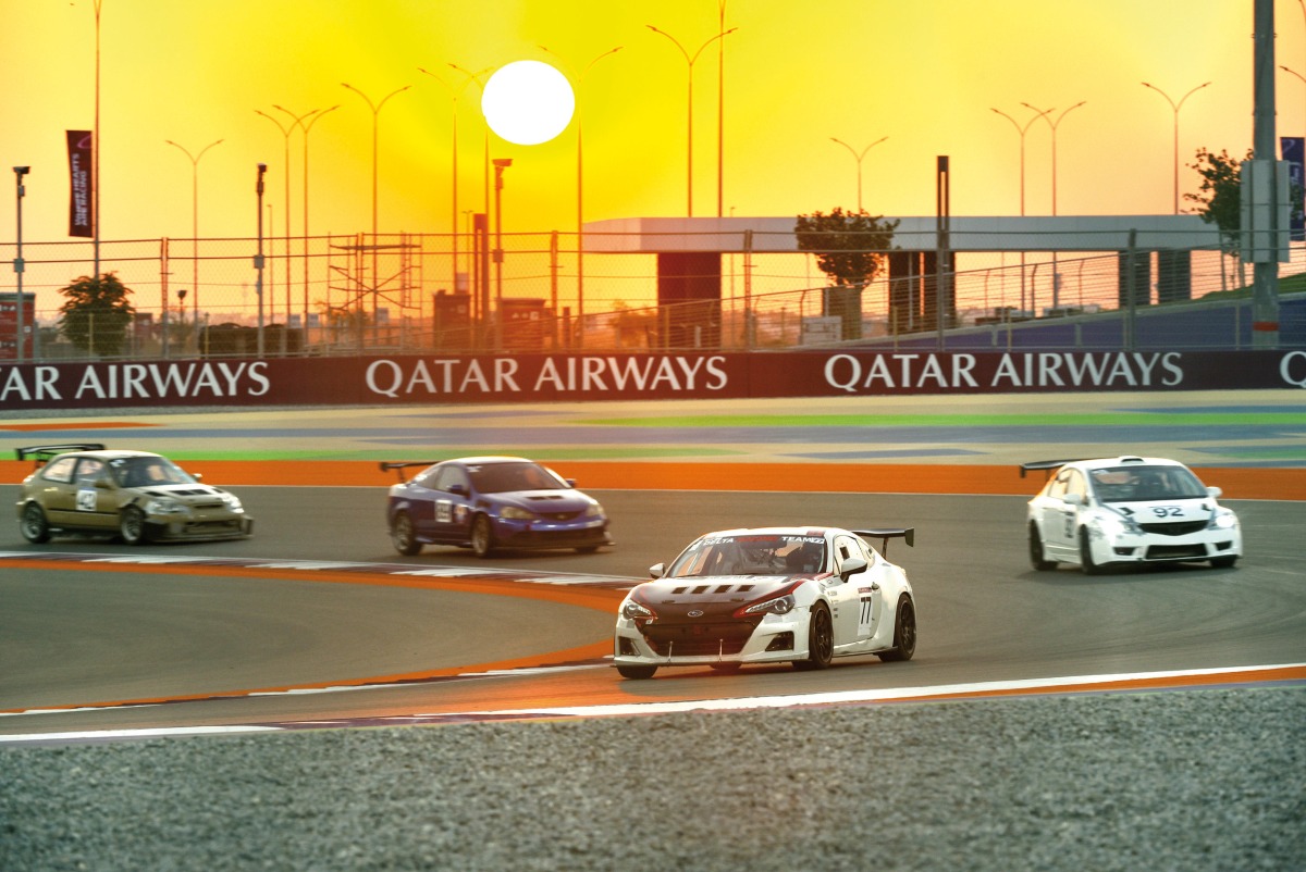 A general view of action during the Qatar Touring Car Championship round.