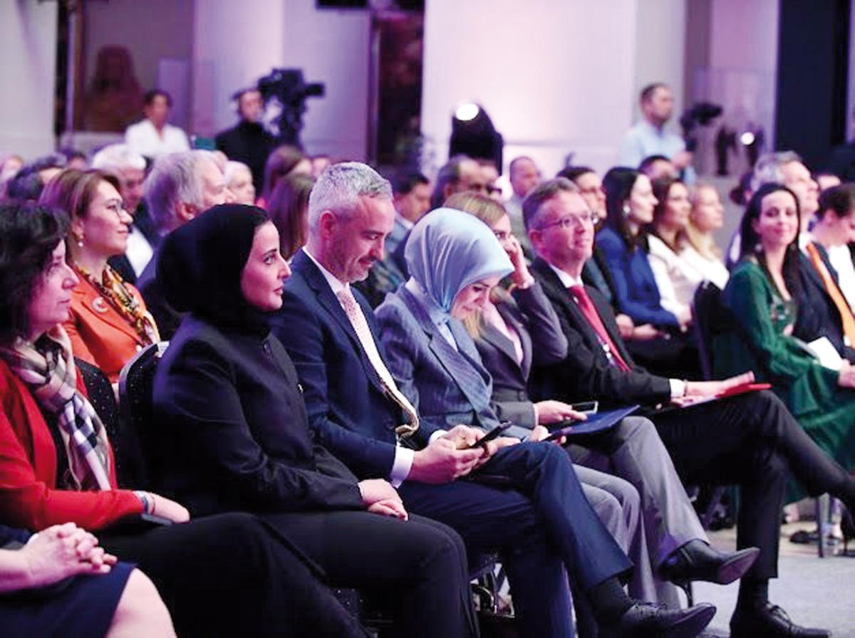 Assistant Undersecretary for Family Affairs Sheikha Sheikha bint Jassim Al Thani attending the conference held in Budapest.