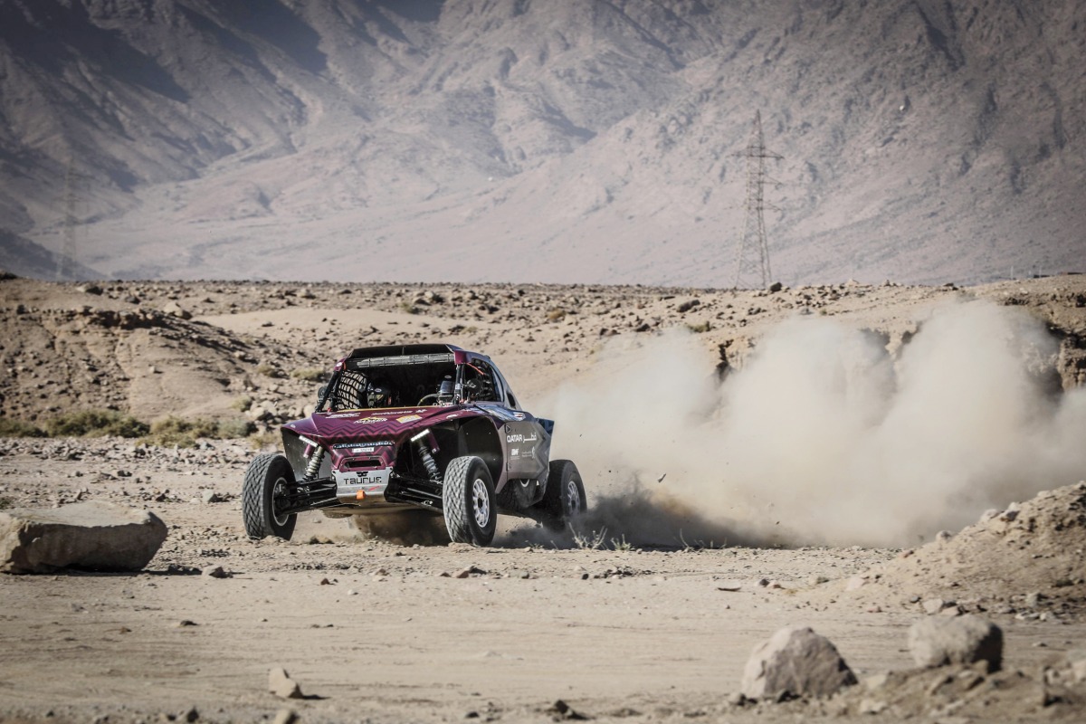 Abdulaziz Al Kuwari drives during the Baja.