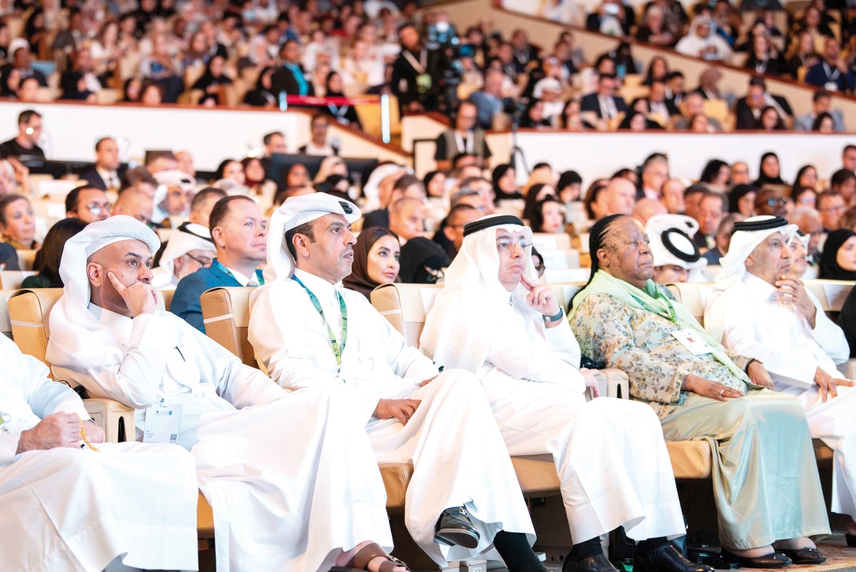 QNB Group CEO Abdulla Mubarak Al Khalifa along with other officials during the WISH Summit 2024.