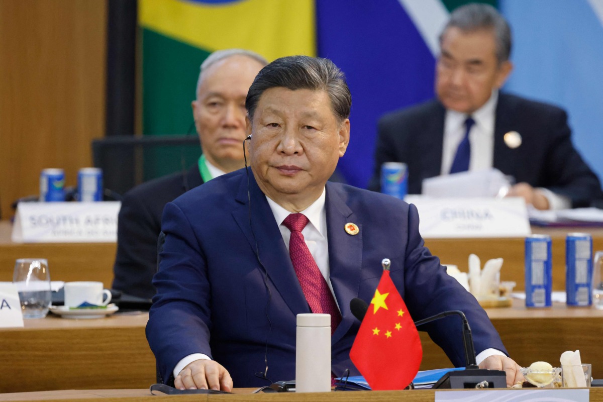 China's President Xi Jinping attends the second session of the G20 Leaders' Meeting in Rio de Janeiro, Brazil, on November 18, 2024. (Photo by Ludovic MARIN / AFP)
