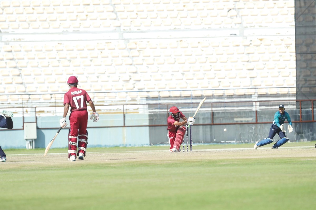 Qatar achieved their target with 16 balls to spare.