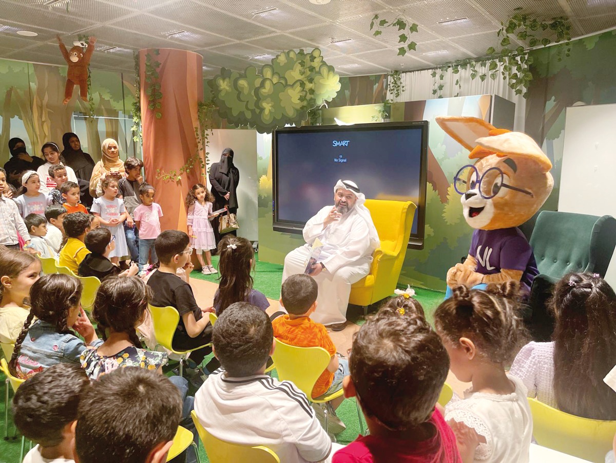 Ebrahim Al Bishri during a story telling session held previously at QNL. 