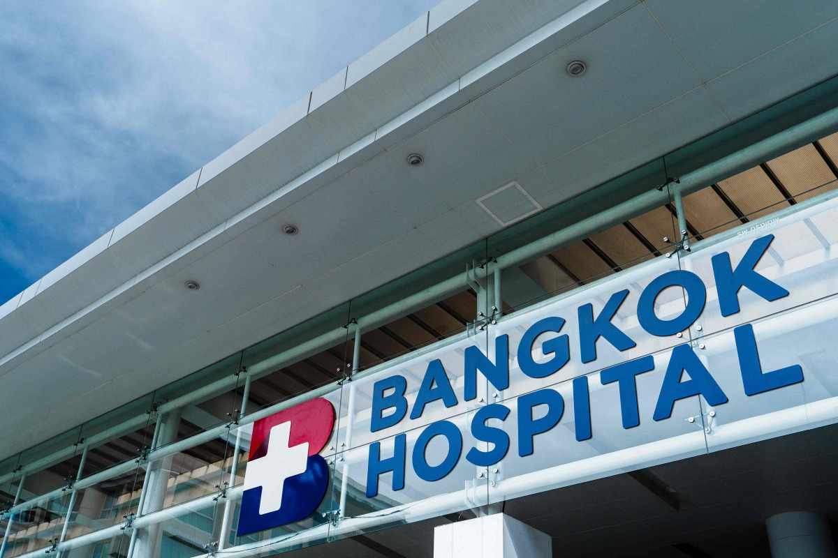 This photo shows the logo of the Bangkok Hospital in Bangkok on November 21, 2024. Photo by Chanakarn Laosarakham / AFP