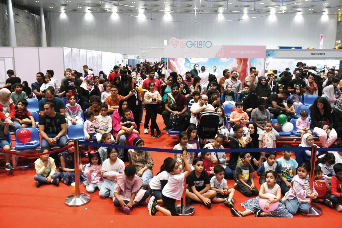 Children and families attend an activity at Kids Expo 2024 held at DECC.