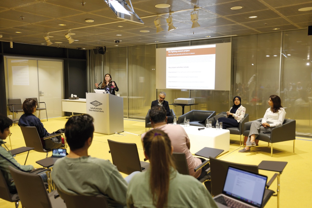 Experts during the talks held at the Qatar National Library.