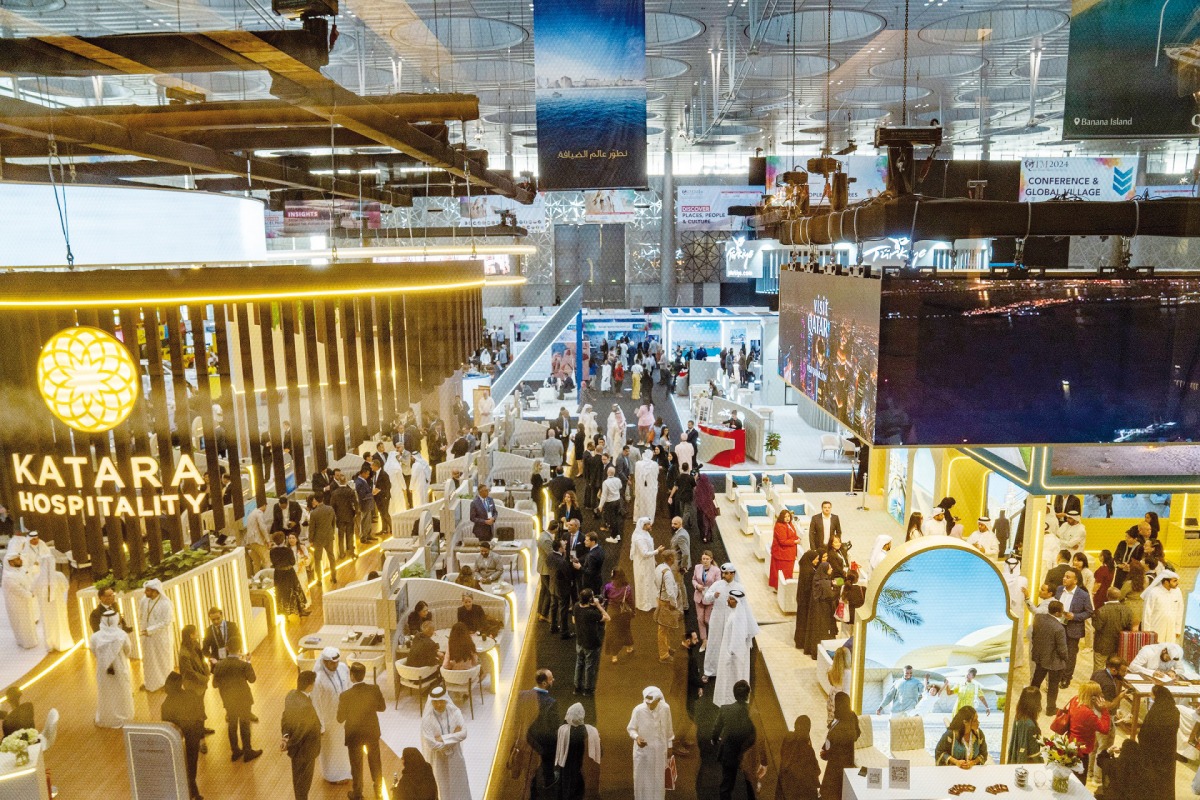 Participants at the Qatar Travel Mart 2024 at the Doha Exhibition and Convention Center yesterday.