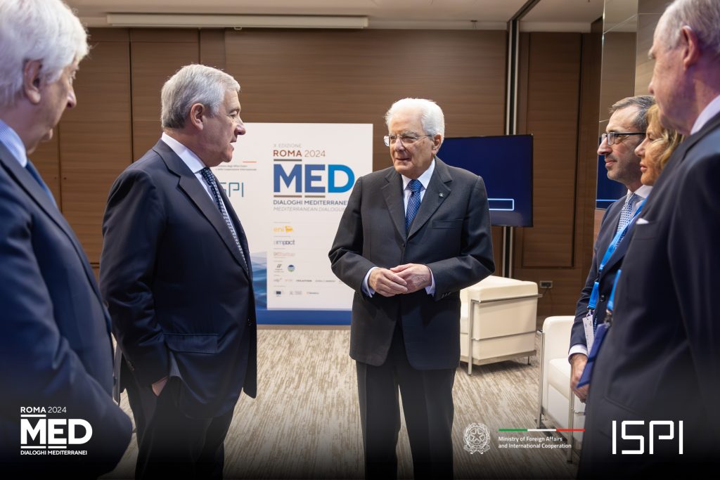 President of the Italian Republic, H E Sergio Mattarella (centre) with other leaders at the event.