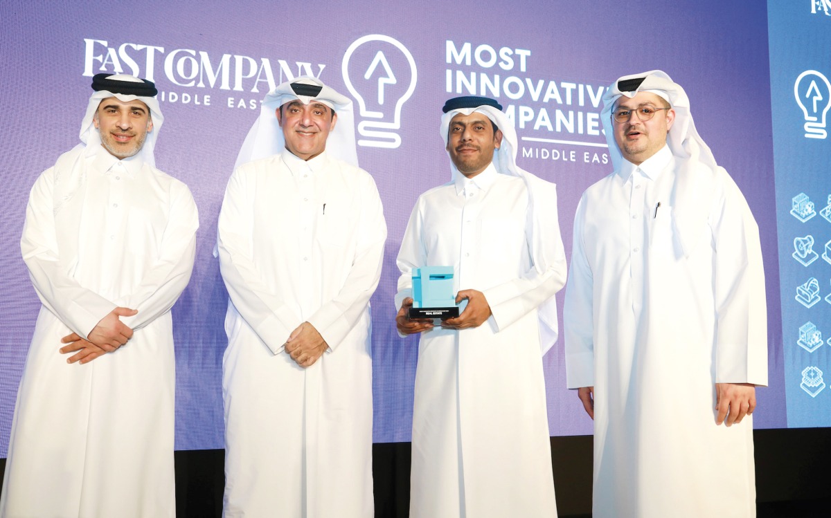 Msheireb Properties CEO Eng Ali Al Kuwari with the award.