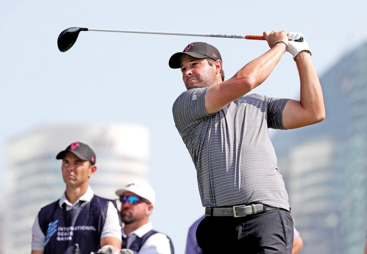 Peter Uihlein of the United States plays a shot.