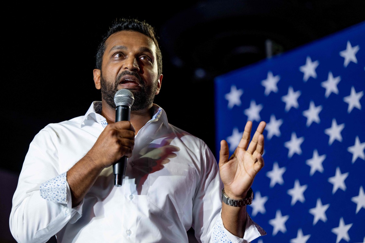 (FILES) Kash Patel, a former chief of staff to then-acting Secretary of Defense Christopher Miller, speaks during a campaign event for Republican election candidates at the Whiskey Roads Restaurant & Bar on July 31, 2022 in Tucson, Arizona. (Photo by Brandon Bell / GETTY IMAGES NORTH AMERICA / AFP)
