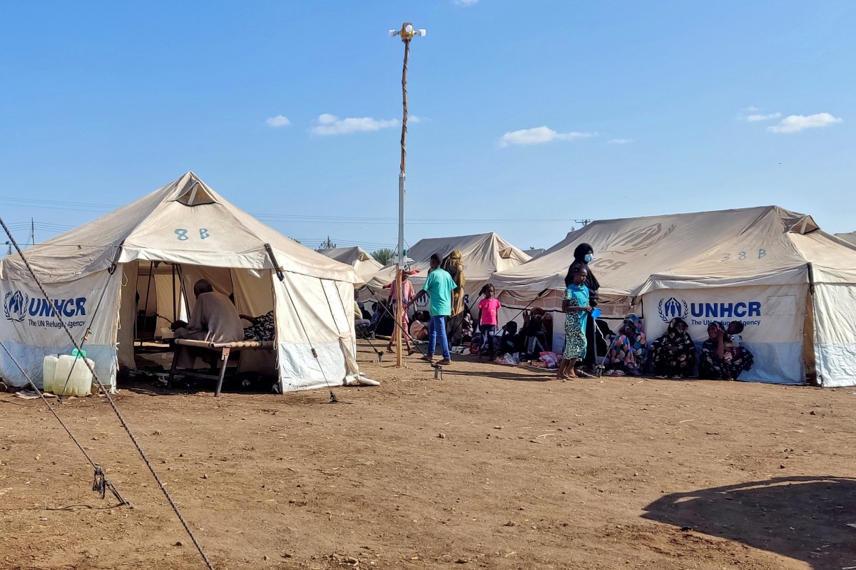 Sudanese people who fled escalating violence in the al-Jazira state are pictured at a camp for the displaced in the eastern city of Gedaref on November 23, 2024. (Photo by AFP)