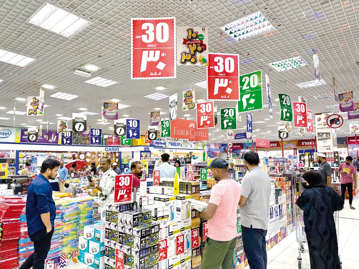 The household section has a variety of multi-purpose products, while the cosmetics section features products from leading brands.