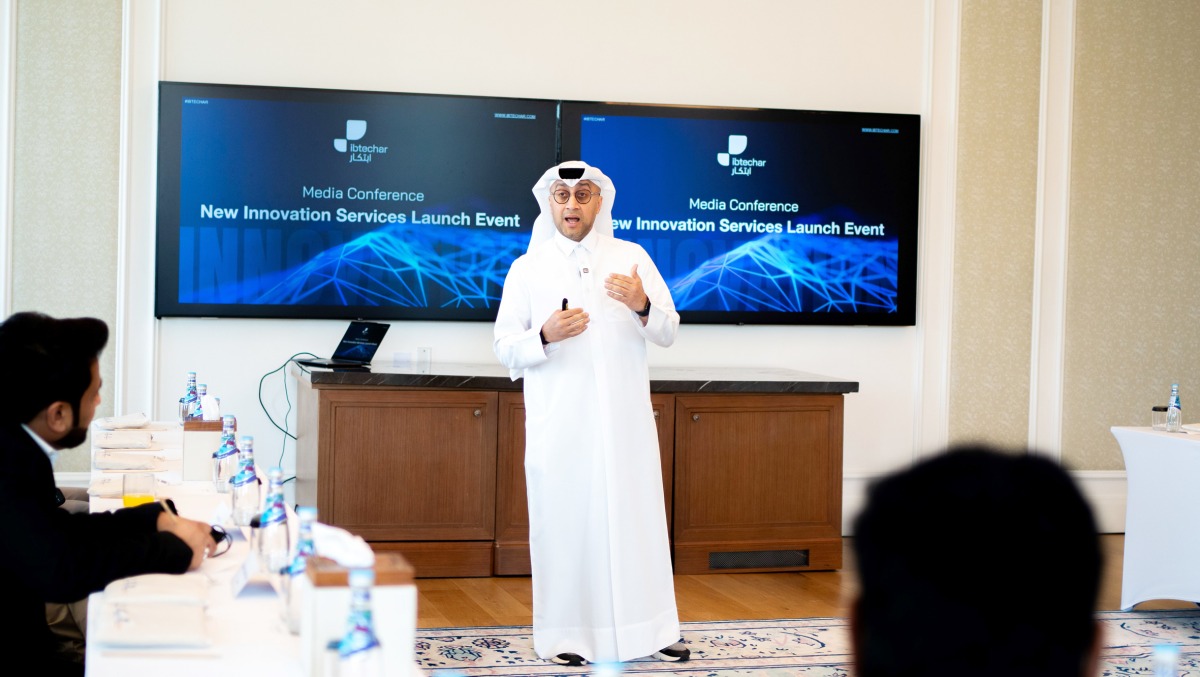 CEO and co-founder of Ibtechar Eng Nayef Al Ibrahim, speaking during the event. 