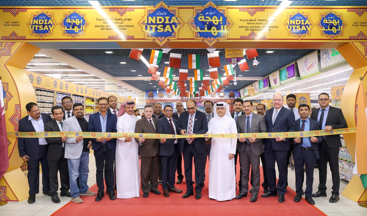 Ambassador of India to Qatar H E Vipul  inaugurating the festival along with Lulu officials and guests at Lulu Hypermarket, D-Ring Road branch.