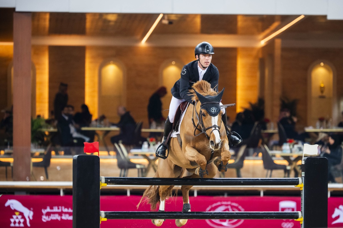 Britain’s Scott Brash in action during the CSI5* Grand Prix. 