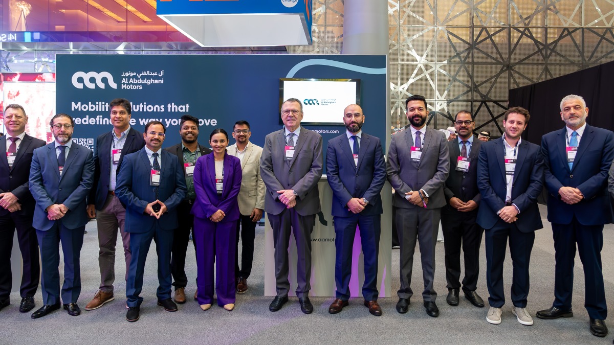 Officials from Al Abdulghani Motors pose for a group photo at the Web Summit.