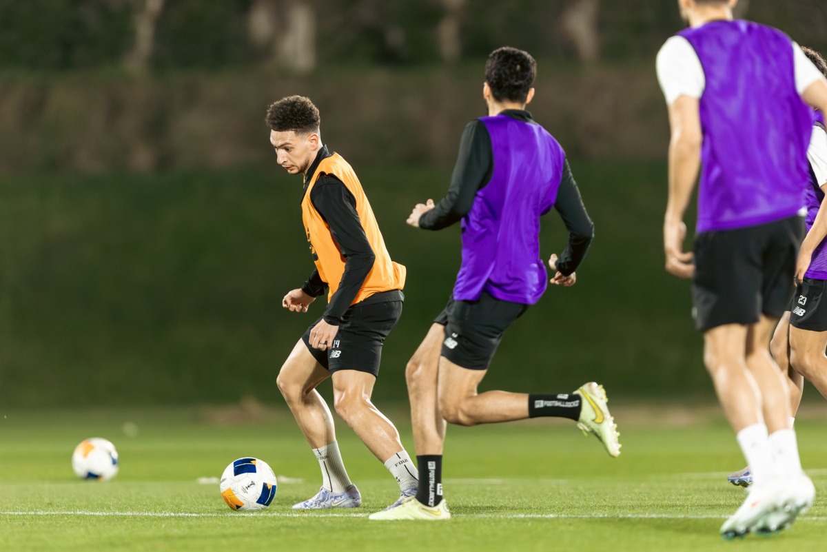 Al Sadd players during a training session.