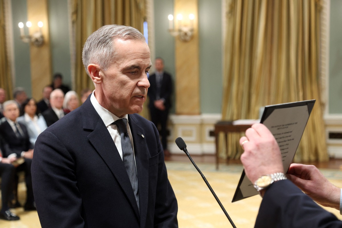 Canada's Prime Minister designate Mark Carney prepares for his swearing in ceremony at Rideau Hall on March 14, 2025, in Ottawa, Canada. (Photo by Dave Chan / AFP)
