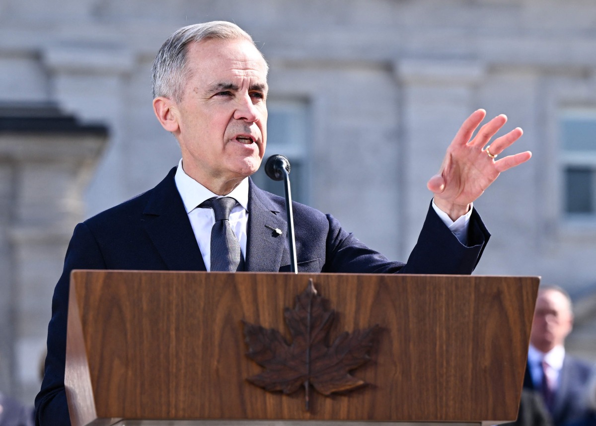 New Canadian Prime Minister Mark Carney addresses the media after being sworn in at Rideau Hall on March 14, 2025 in Ottawa, Ontario, Canada. (Photo by Minas Panagiotakis / GETTY IMAGES NORTH AMERICA / Getty Images via AFP)
