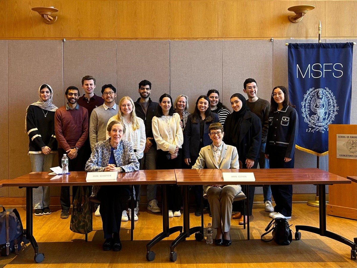 GU-Q students during their visit to  Washington.