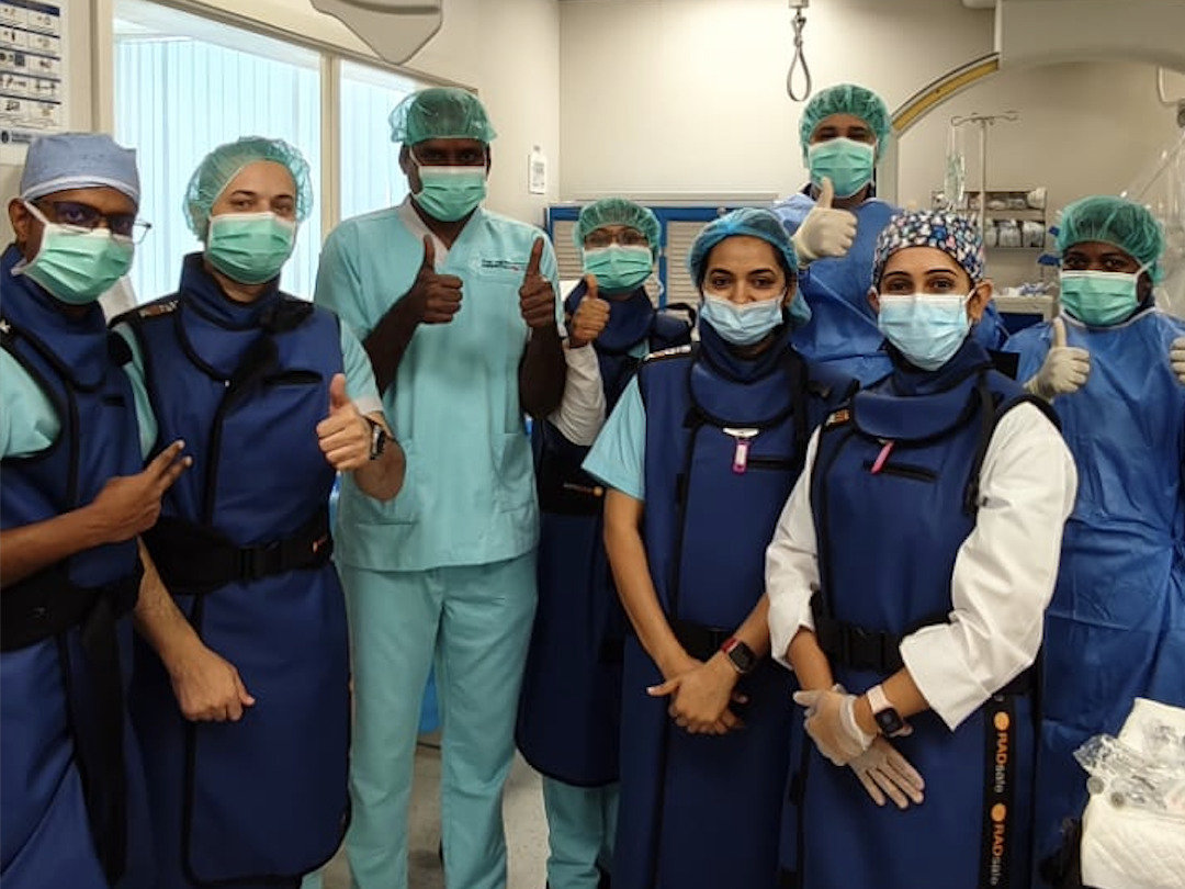 Dr. Noureddin Sawan and his team from the Cardiology Department at The View Hospital. 